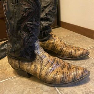 Dan Post Teju lizard cowboy boots 12D